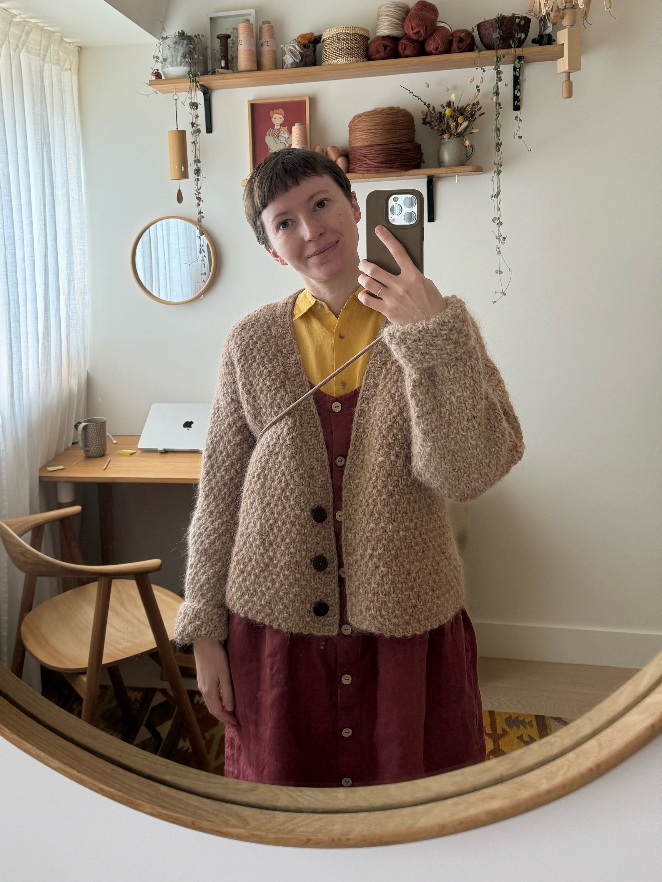 Knitting Pattern - Oversized V-neck Cardigan With Pockets - Mam