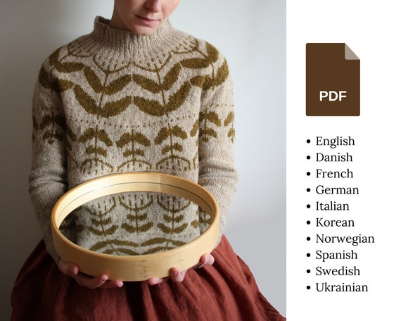 Knitting Pattern | Polina Pullover | Floral Colour Work