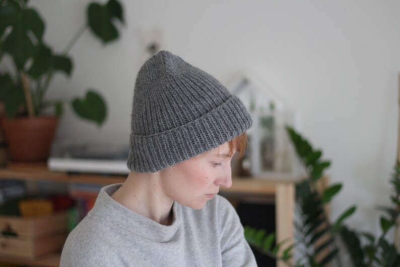 Knitting Pattern - Classic Unisex Ribbed Beanie - Etsy