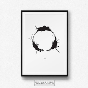 Zeit Ankunft Alien Sprache Film Fanart Poster Herunterladbare Druck Wohnkultur Einfaches Modernes Design Digital