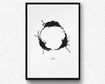 Time Arrival Alien Language Movie Fanart Poster Downloadable Print Home Decor Simple Modern Design Digital