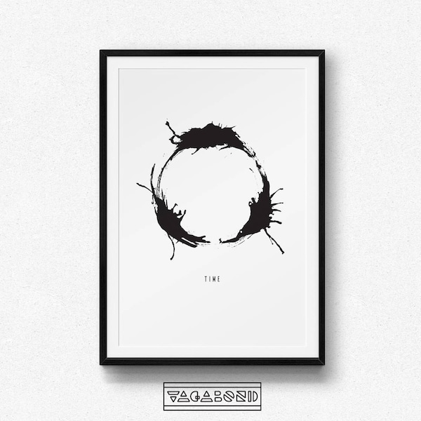 Time Arrival Alien Language Movie Fanart Poster Downloadable Print Home Decor Simple Modern Design Digital