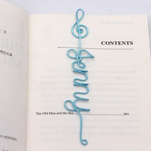 Custom Name Bookmark, Personalized Wire Name Bookmark, Planner Marker, Teacher Gifts, Book Lovers Gifts, Gifts under 10, Book Club