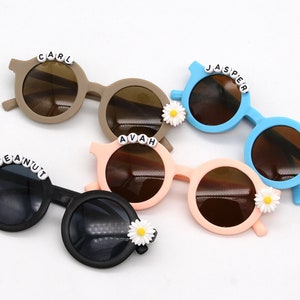 Personalized Name Sunglasses Floral Daisy Girls, Kids Gift, Toddler Gift, Babies Gift, Personalized Birthday Gift Sunglasses Baby Girl Boy