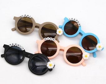 Personalized Name Sunglasses Floral Daisy Girls, Kids Gift, Toddler Gift, Babies Gift, Personalized Birthday Gift Sunglasses Baby Girl Boy