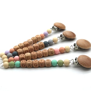 Personalized Pacifier Clip, Custom Newborn Pacifier Clip, Custom Baby Shower Gift, Custom Pacifier Holder, Newborn Gift