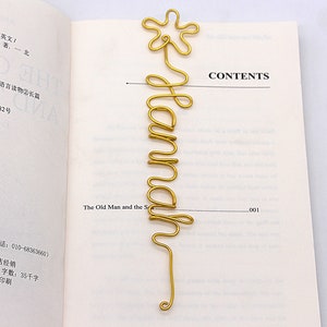 Wire Personalised Bookmark, Flower Name Bookmark, Book Club Gift, Teacher Gifts, Custom Name Bookmark, Birthday Gift, Holiday Gift