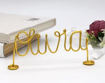 Custom Wire Name Plate for Desk, Personalized Desk Name Plate, Gifts for Coworkers, Boss .Teacher, Office Decor for Women Men