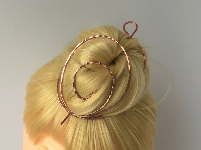 Hair Clip Hair Stick Hair Bun Holder Copper Hair Pin Hair Etsy