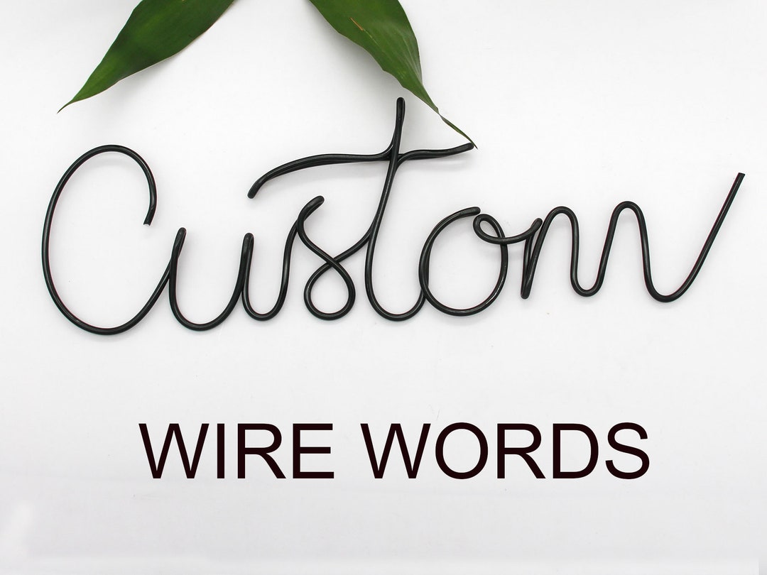 Personalized Wire Wall Art Wire Name Sign, Metal Wall Art, Wall Words