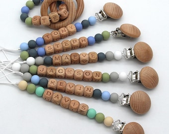 Pacifier Clip Personalized with Name, Baby Pacifier Holder, Custom Baby Name, Personalized Baby Gift, Baby Shower, Newborn Gift, Binky Clip