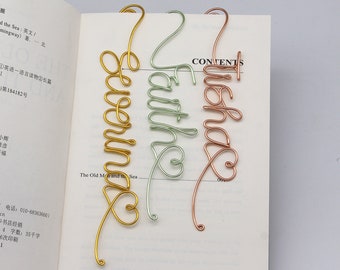 Personalized Name Bookmark, Custom Metal Bookmark, back to school gift, Teacher Appreciation, Student gift, Book Lovers Gifts, Book Club