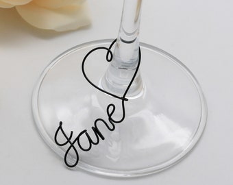 Personalized Wine Glass Charms, Custom Wine Tags, Drink Charms, Wedding Wine Charms, Wedding Favours, Bridal Shower Party, Drink Clubs