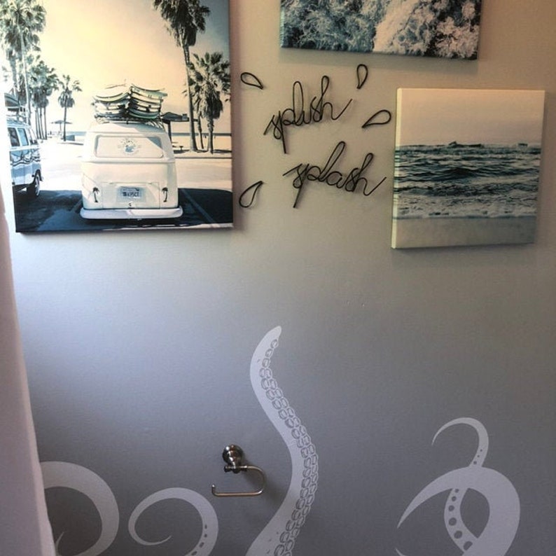 Wire Wall Art bathroom wall decor Splish Splash Sign wire Etsy