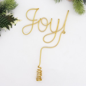 Christmas Tree Topper Handmade, Joy Tree topper, Christmas Tree Decorations, Minimalist Modern Christmas Tree Topper