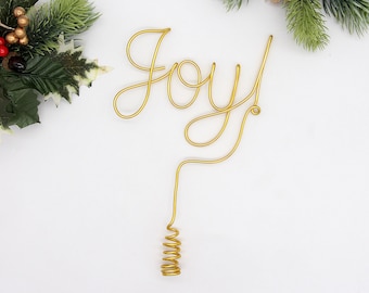 Christmas Tree Topper Handmade, Joy Tree topper, Christmas Tree Decorations, Minimalist Modern Christmas Tree Topper