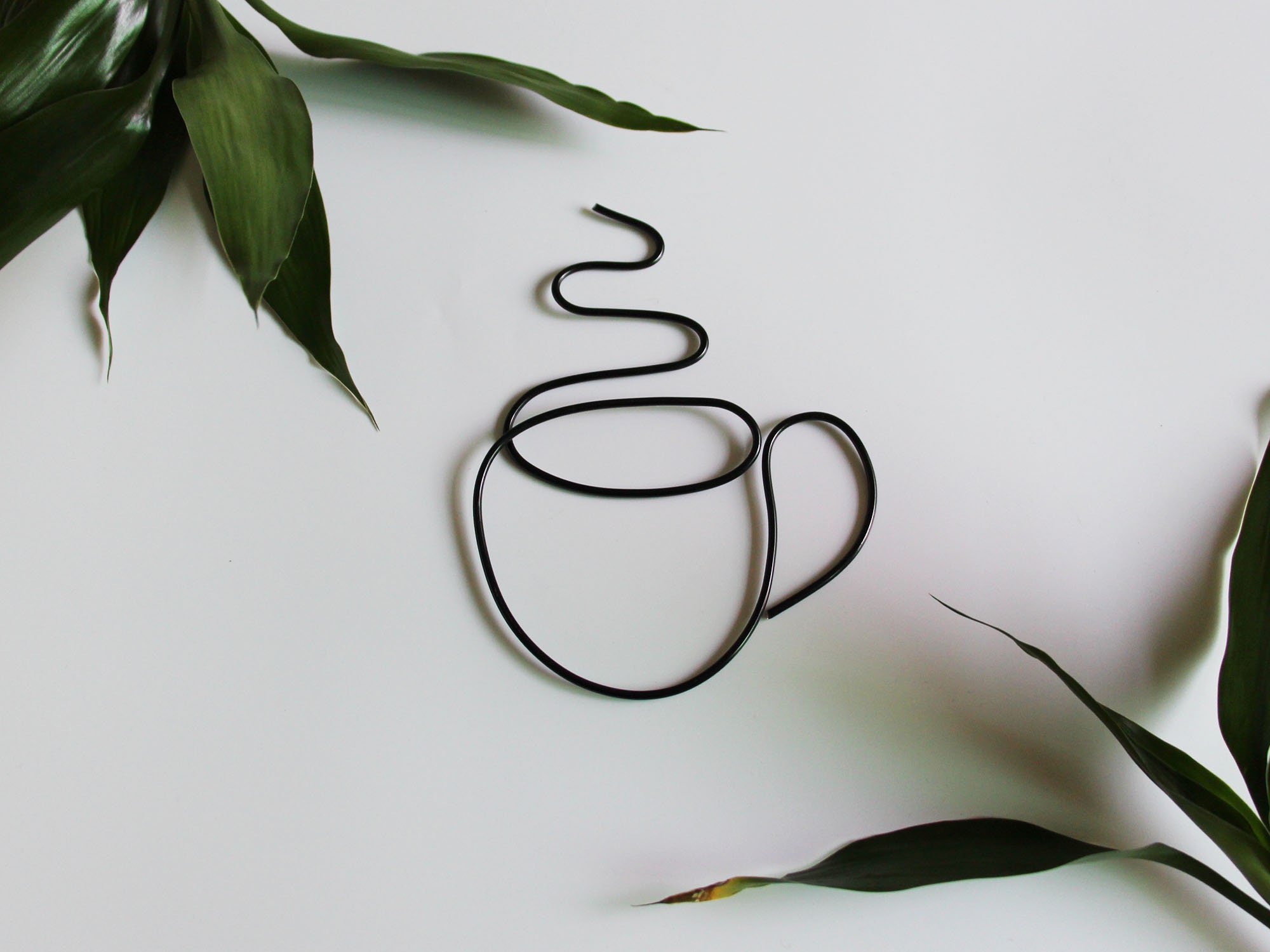 Wire Coffee Tea Cup Sign Coffee Mug Wall Art Wire Wall Art Etsy