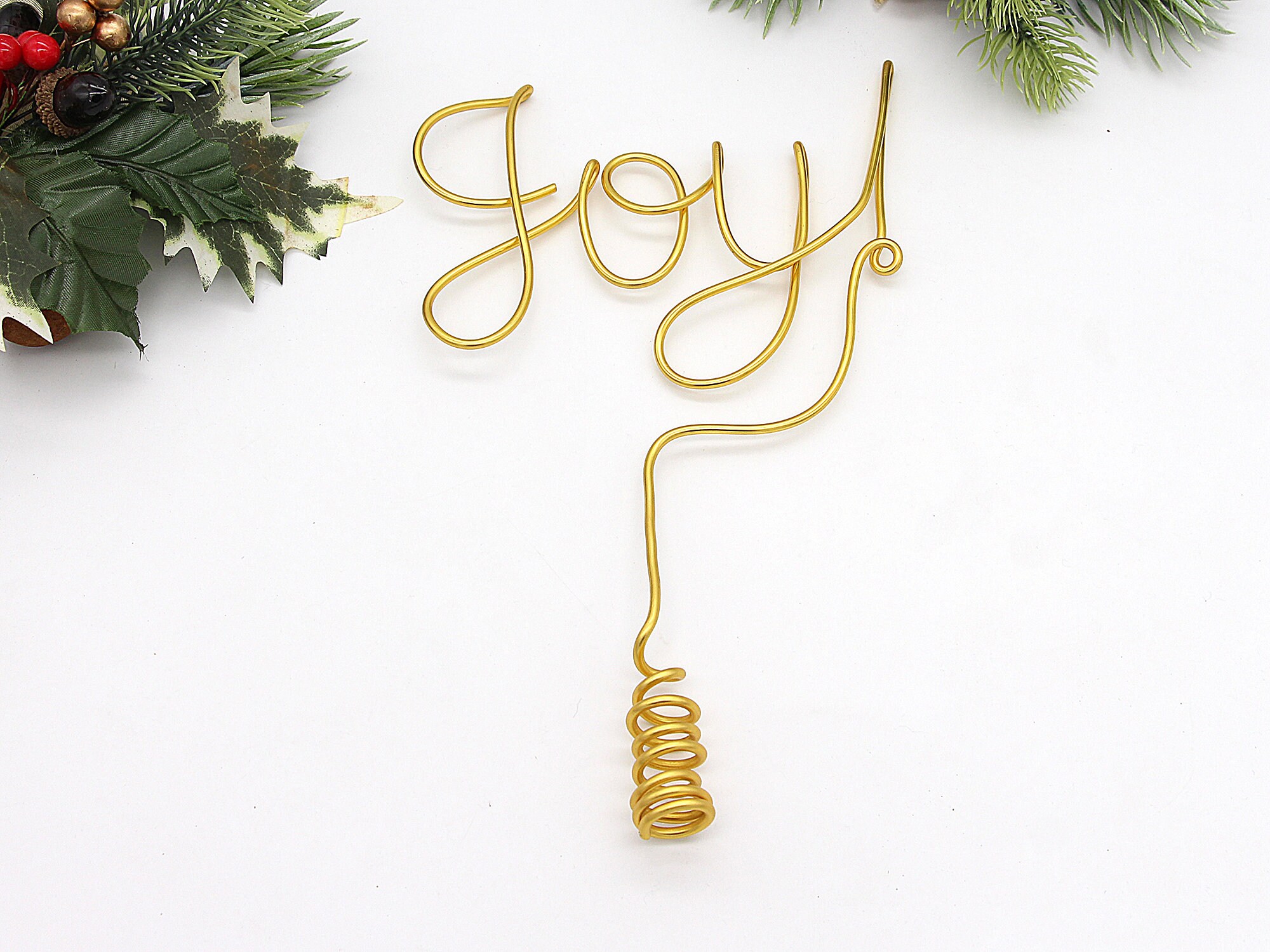 Christmas Tree Topper Handmade, Joy Tree Topper, Christmas Tree ...