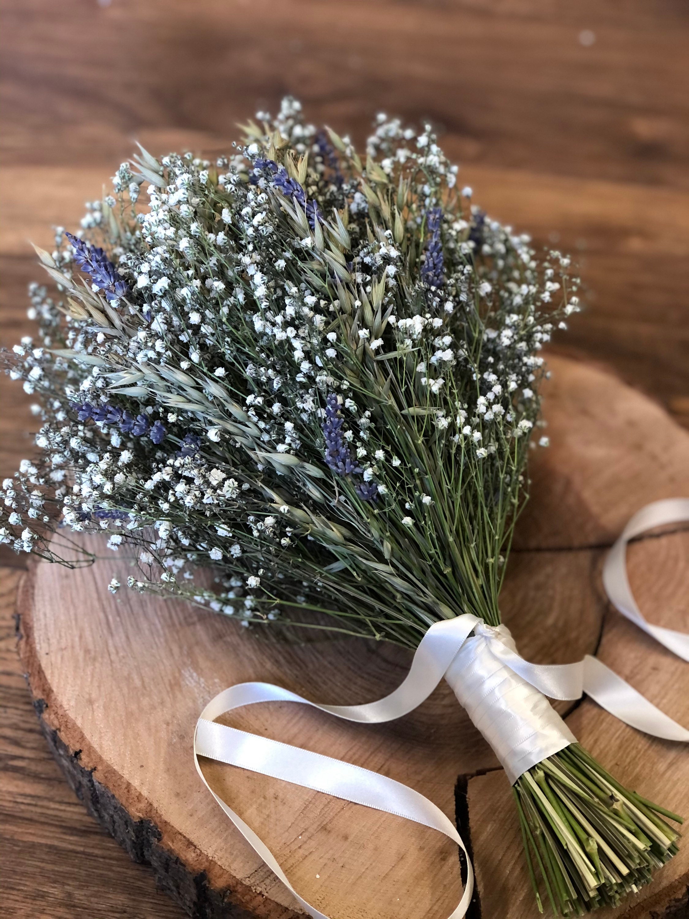 Dried Gypsophila Bouquet Dried Flower Bouquet Boho Wedding - Etsy