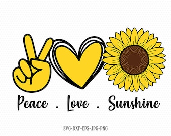 Peace love svg | Etsy