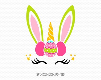 Easter Unicorn Svg Etsy
