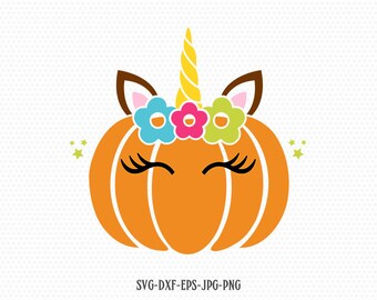 Download Free Pumpkin Unicorn Svg Etsy PSD Mockup Template