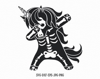 Download Unicorn Skeleton Svg Etsy