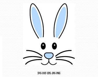Download Bunny face svg | Etsy
