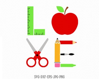 Download Teacher love svg | Etsy