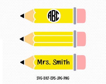Download Pencil monogram svg | Etsy
