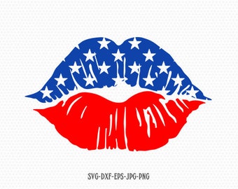 Download American lips svg | Etsy