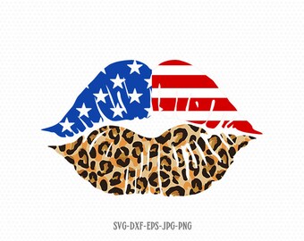 Download American Flag Lips Etsy