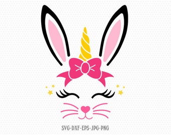 Easter Unicorn Svg Etsy