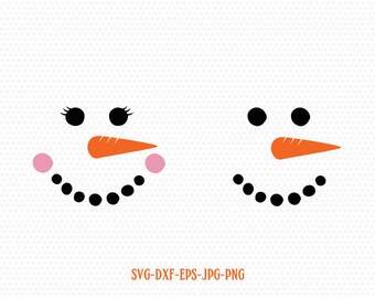 Girl Snowman Face Etsy