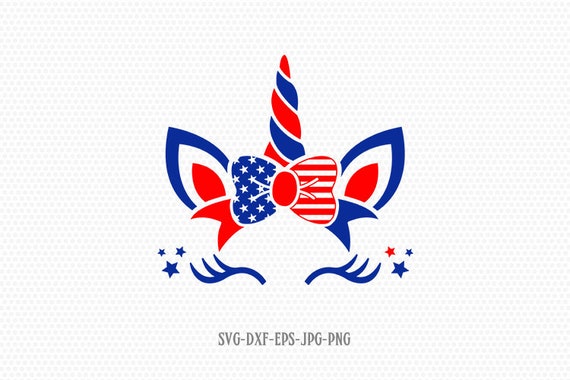 Download Mericorn Svg Unicorn Bow Svg Patriotic Unicorn Svg 4th Of Etsy