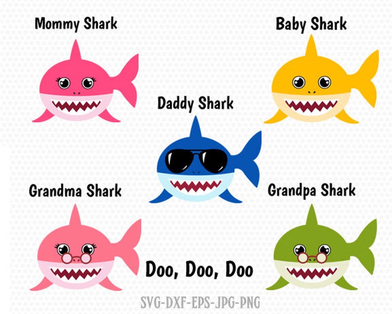 Download Baby Shark family Svg Shark SvgBaby Shark svg doo doo doo ...