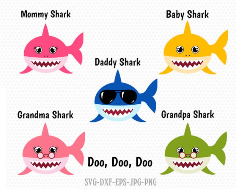 Download Baby Shark family Svg Shark SvgBaby Shark svg doo doo doo ...