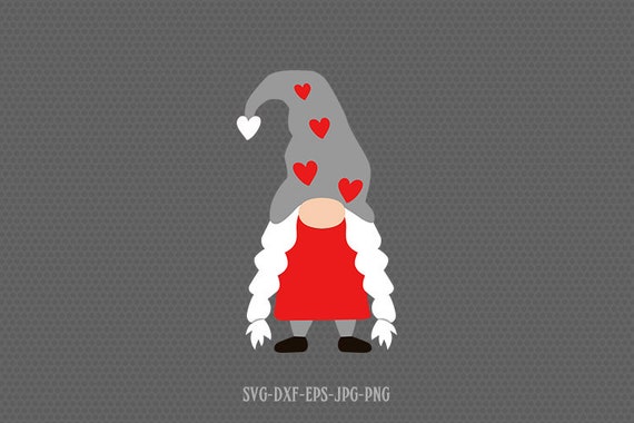 Download Girl Gnome Svg Gnomes Svg Valentines Day Gnome Svg Love Etsy