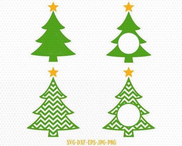 Download Christmas Tree Monogram Svg Monogram Christmas Svg Cutting Etsy