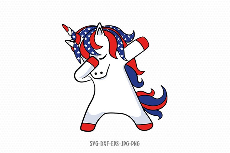 Download 4th of july dabbing unicorn svg Mericorn svg patriotic | Etsy