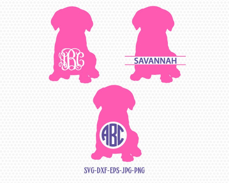 Download Puppy dog monogram frames svg Pet monogram frame Cute little | Etsy