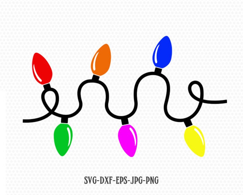 Christmas Lights SVG String of Christmas Lights Svg  Etsy