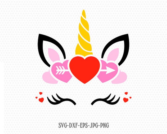 Download Valentines day unicorn svg unicorn eyelashes svg Love | Etsy