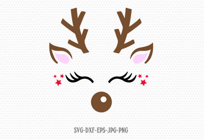 Girl Reindeer SVG