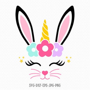 Download Bunny Unicorn Svg Files Easter Unicorn Svg Easter Bunny Svg Etsy PSD Mockup Templates