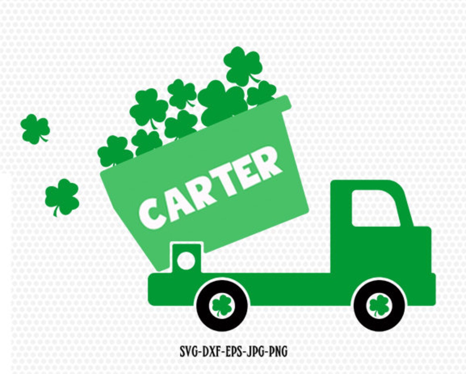 Shamrock truck svg Dump Truck SVG St Shamrock SVG Saint Etsy