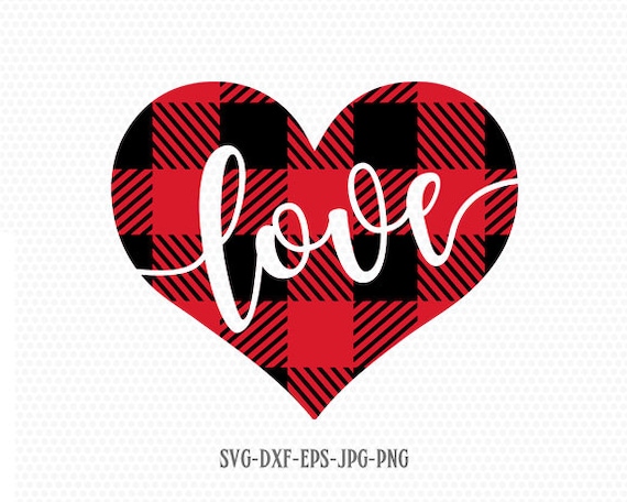 Download Valentine SVG Plaid heart svg Valentines Day SVG Love SVG | Etsy