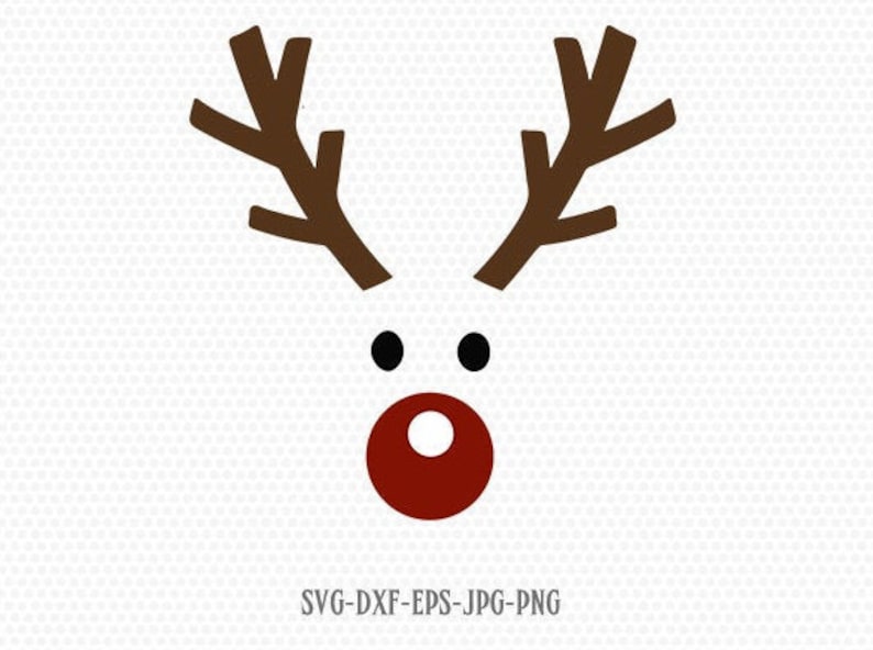 Cute Reindeer With Martini Svg - Layered SVG Cut File