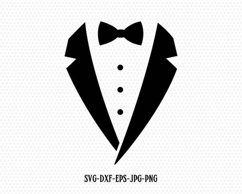 Tuxedo Shirt SVG Tuxedo Shirt Cutting File Tuxedo SVG Bow - Etsy