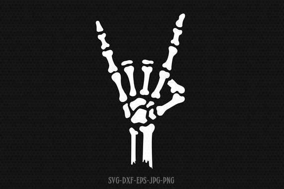 Skeleton Love Hand Sign Skeleton Hand Svg Halloween Skeleton Etsy